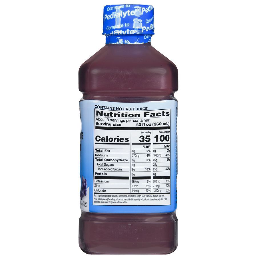 slide 2 of 5, Walgreens Pediatric Oral Electrolyte Solution with Zinc Grape, 33.8 oz