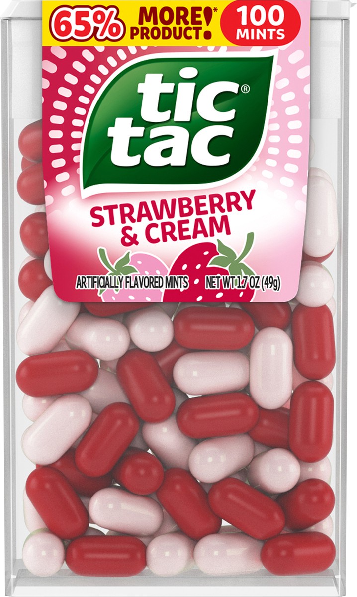 slide 3 of 12, Tic Tac Strawberry & Cream Mints 100 ea, 100 ct