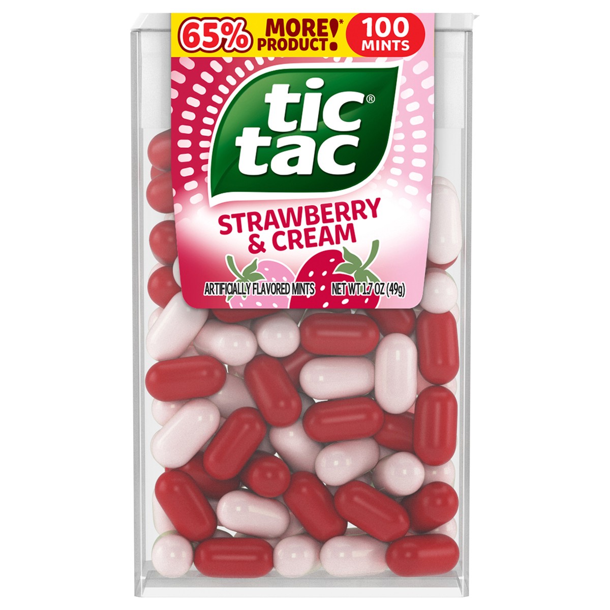 slide 11 of 12, Tic Tac Strawberry & Cream Mints 100 ea, 100 ct