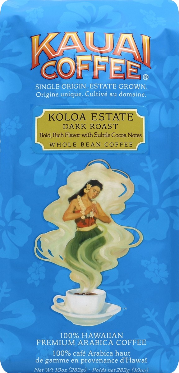 slide 4 of 4, Kauai Coffee Koloa Estate Dark Roast Whole Bean Coffee 10 oz. Bag, 10 oz