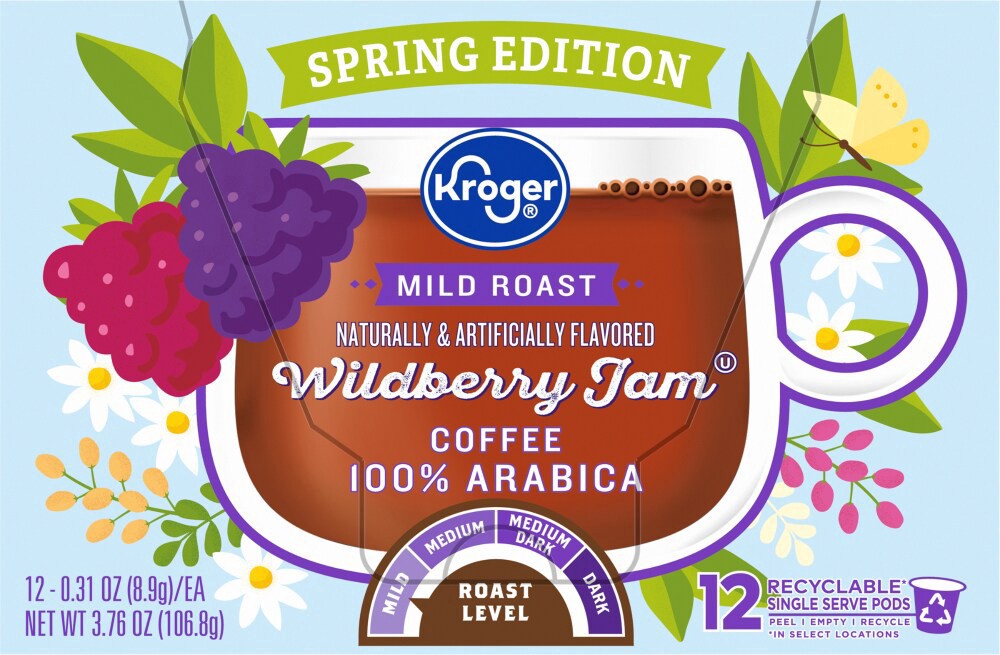 slide 2 of 5, Kroger Wildberry Jam Singe Serve Pods - 12 ct; 0.31 oz, 12 ct; 0.31 oz