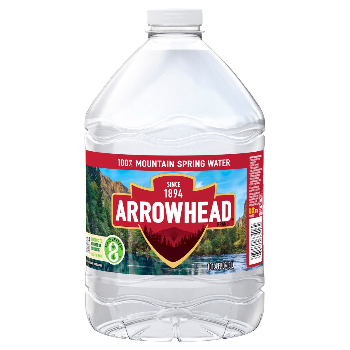 slide 1 of 4, Arrowhead 100% Mountain Spring Water Plastic Jug, 101.4 Oz, 101.4 oz