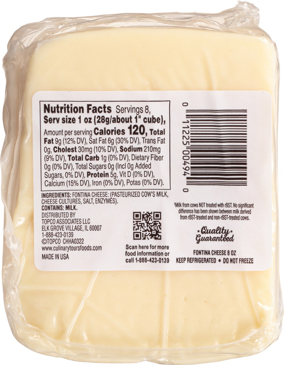 slide 3 of 16, Culinary Tours Fontina Cheese 8 oz, 8 oz