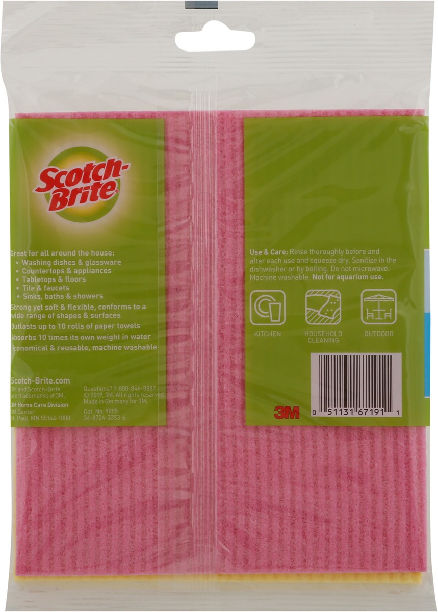 slide 5 of 9, Scotch-Brite Scotch Brite Sponge Cloths, 2 ct