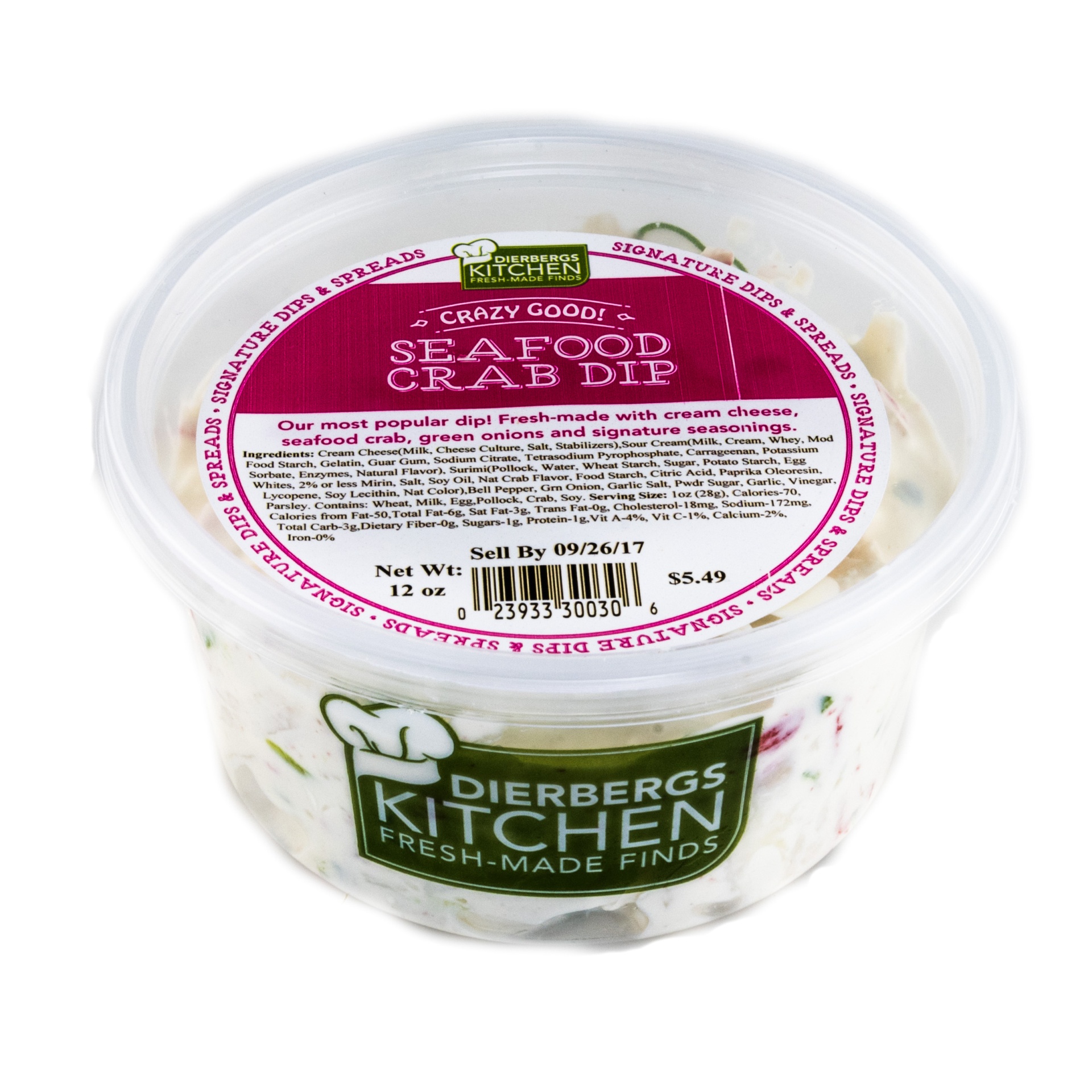 slide 1 of 1, Crazy Good Seafood Crab Dip, 12 oz