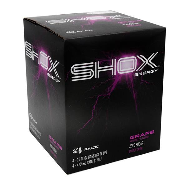 slide 1 of 1, Hy-Vee Shox Grape 4/16 Oz, 64 oz