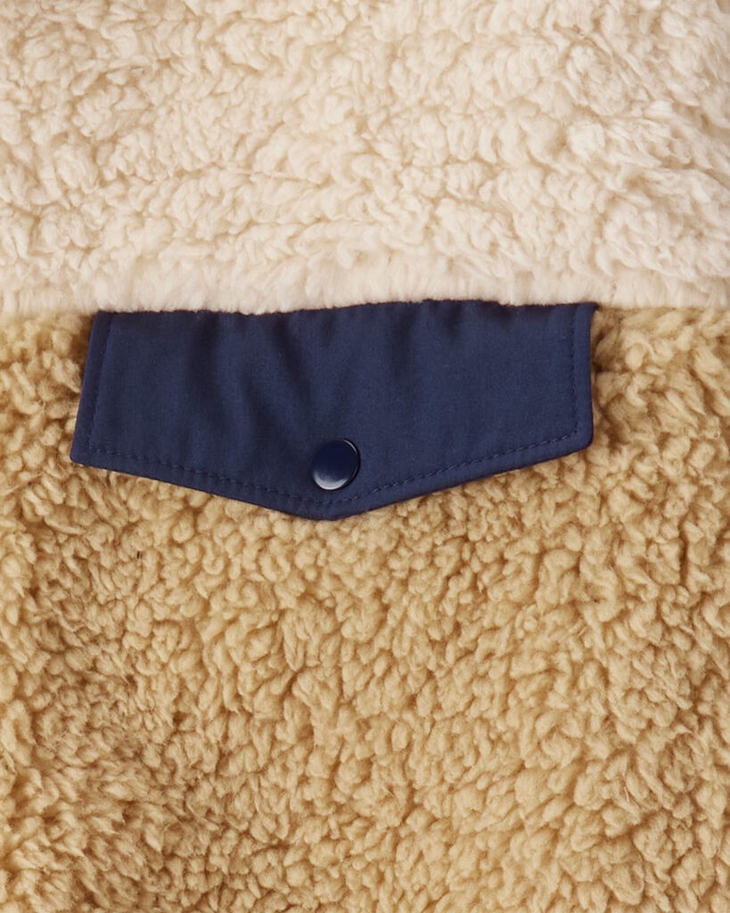 slide 2 of 3, Carter's Carters Boys Sherpa Long-Sleeve Zip-Up Jacket - Cream/Navy Cream/Navy 8, 1 ct