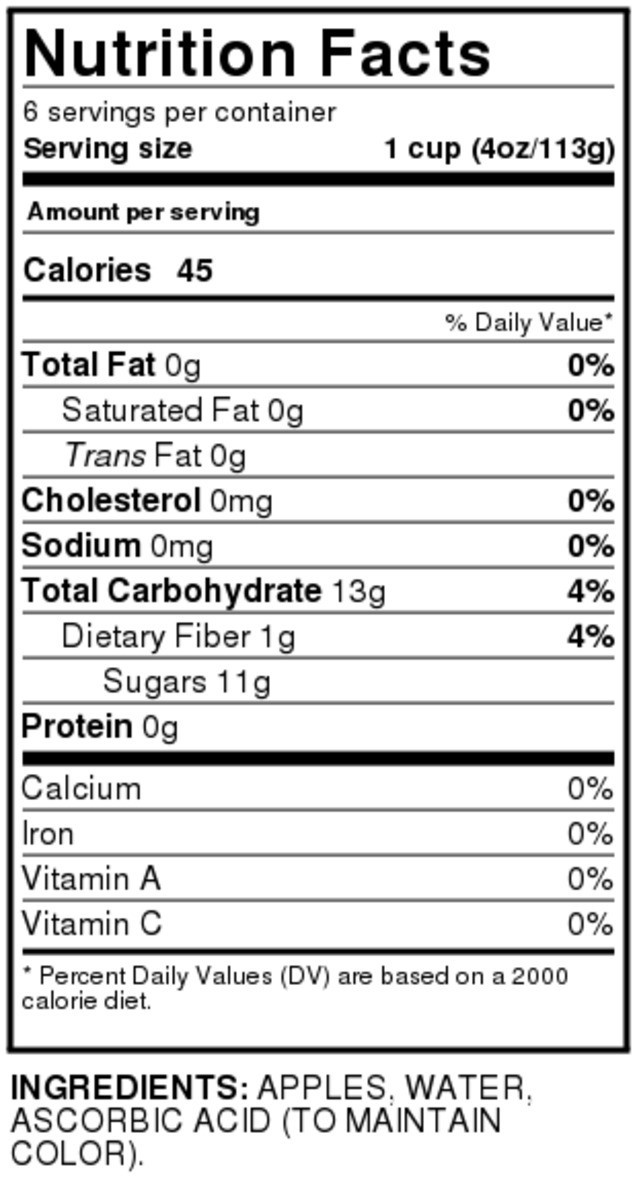 slide 6 of 8, Hy-vee Unsweetened Apple Sauce, 4 oz