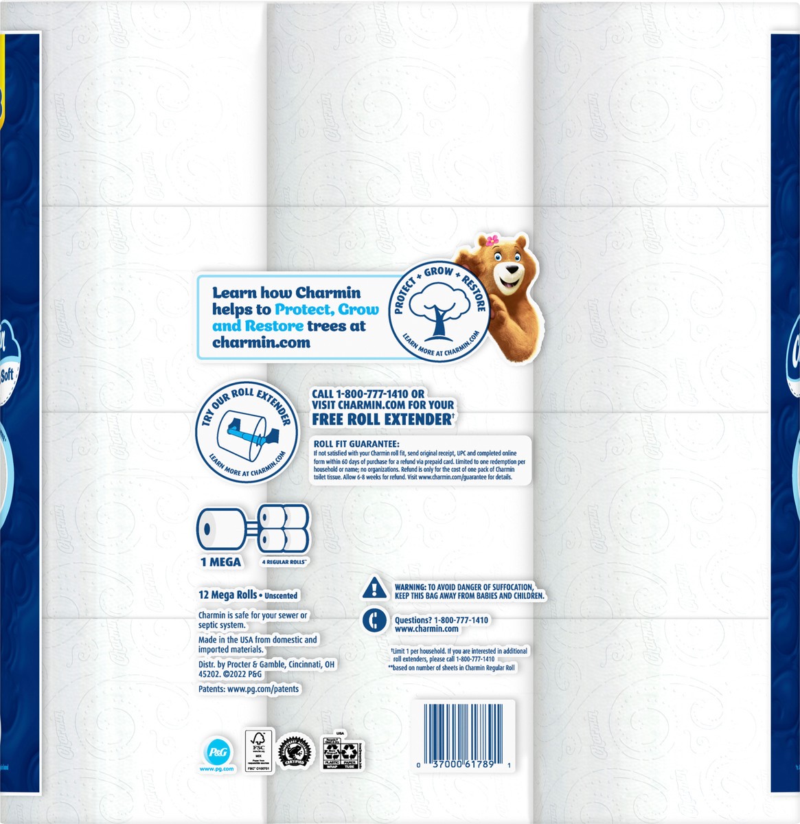 slide 4 of 5, Charmin Ultra Soft Toilet Paper 12 Mega Rolls, 244 Sheets Per Roll, 12 ct