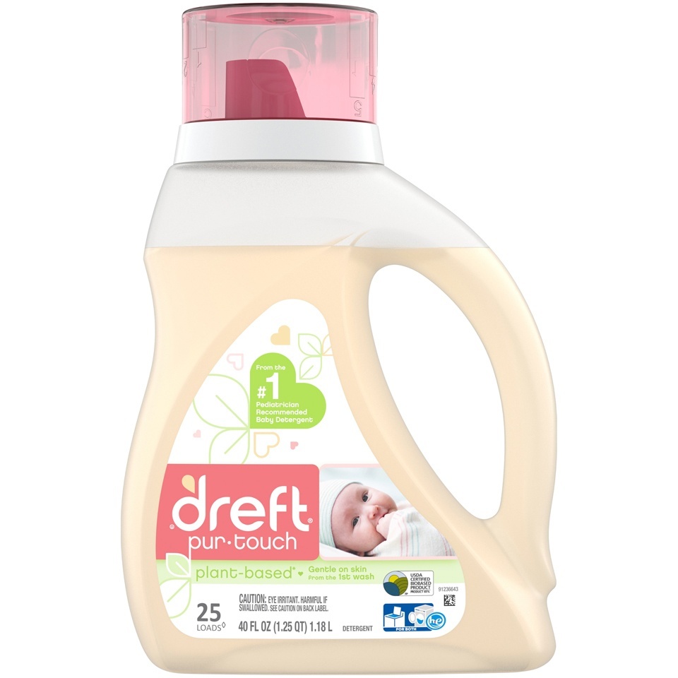 slide 1 of 3, Dreft Pur-touch Baby Laundry Detergent, 40 fl oz