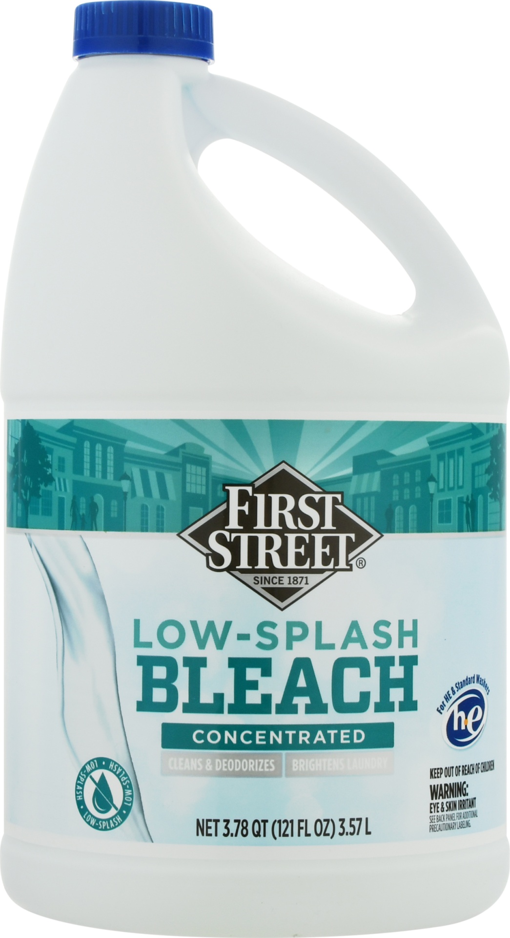 slide 1 of 1, First Street Low Splash Bleach, 121 oz