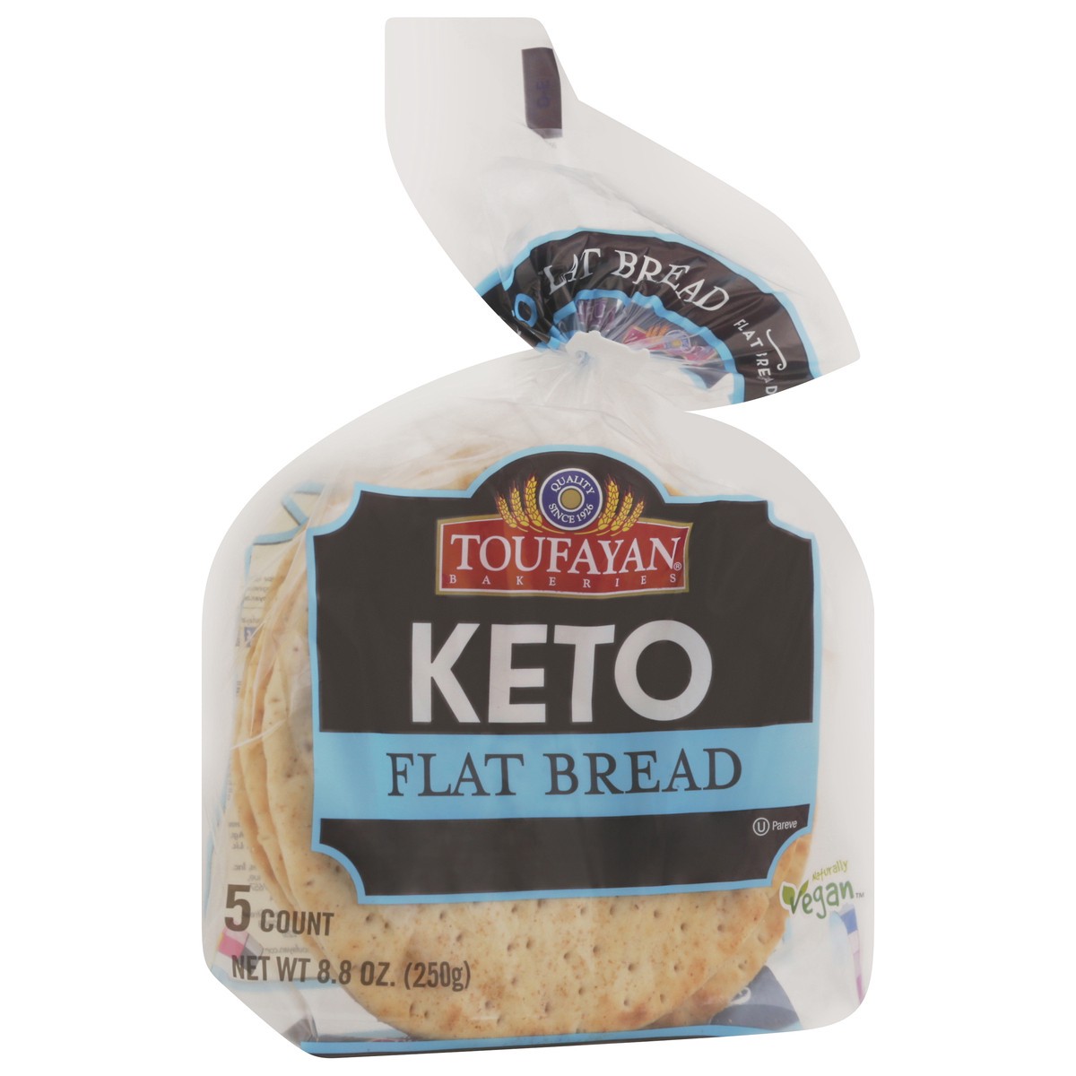slide 13 of 13, Toufayan Bakeries Keto Flat Bread 5 ea, 8.9 oz