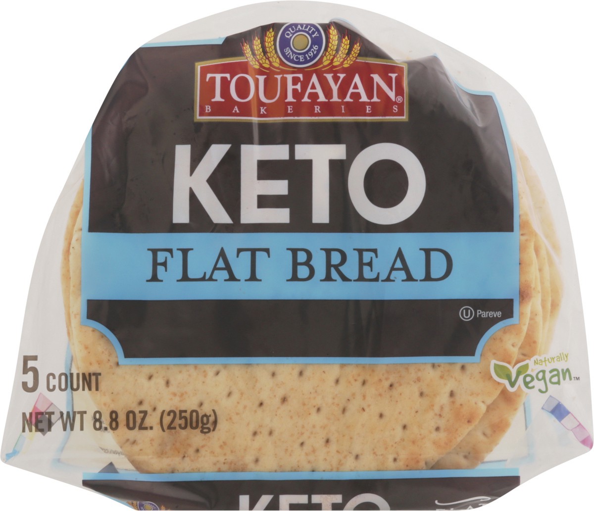 slide 10 of 13, Toufayan Bakeries Keto Flat Bread 5 ea, 8.9 oz