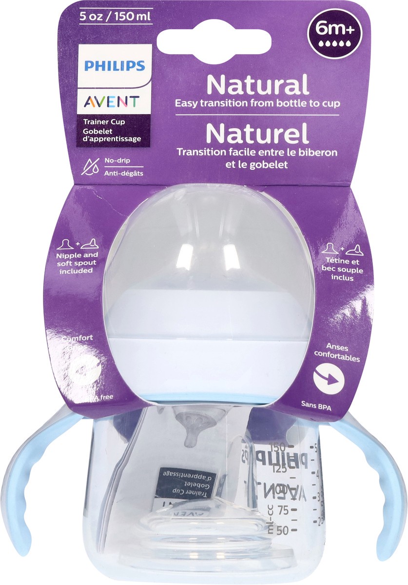 slide 8 of 11, Philips Avent Natural Trainer Sippy Cup with Fast Flow Nipple and Soft Spout, Clear, 5oz, 1pk, SCF263/01, 5 fl oz