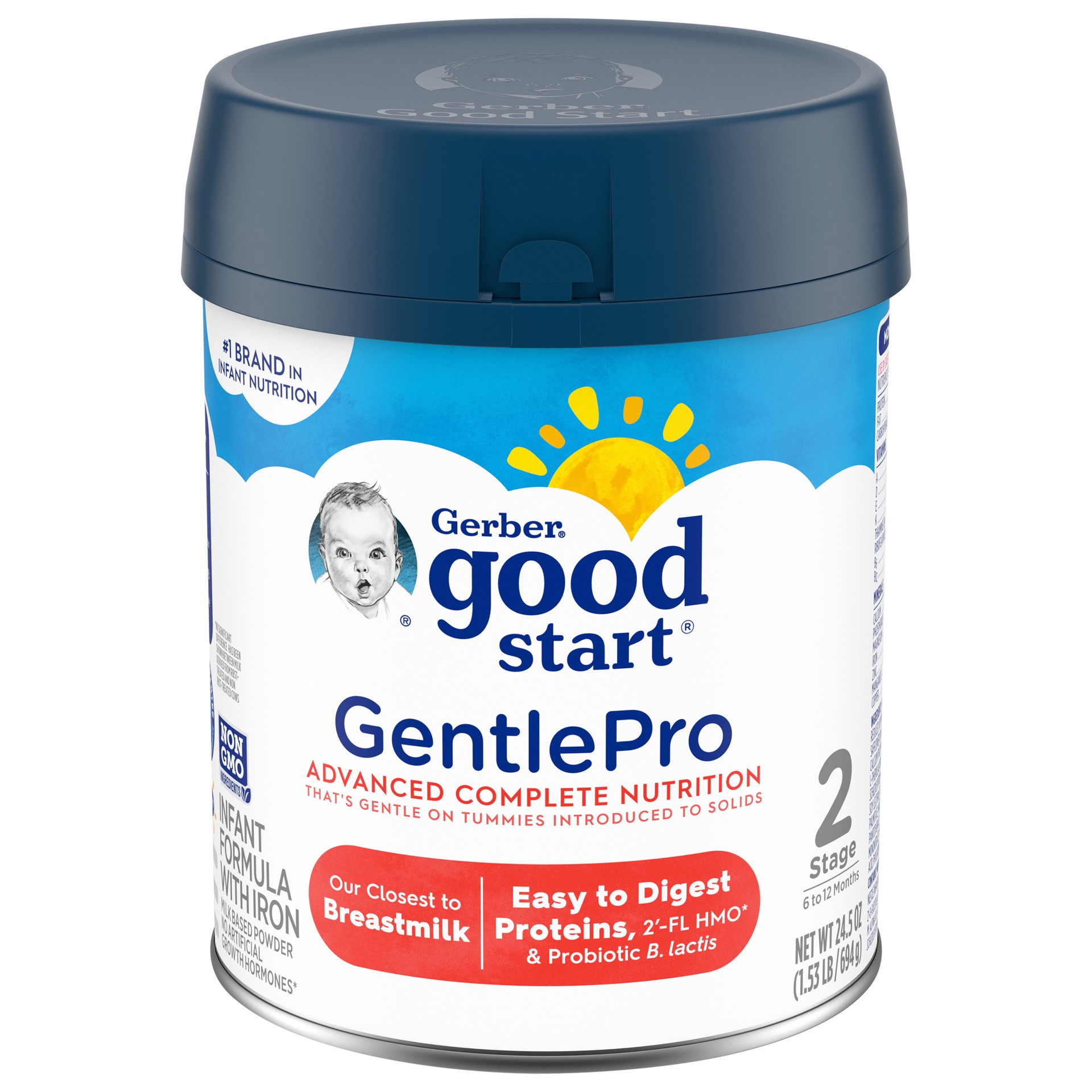 slide 1 of 5, Gerber Good Start, Baby Formula Powder, GentlePro, Stage 1, 24.5 Ounce, 24.5 oz