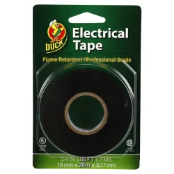 Duck Brand Professional Electrical Tape, 0.75-Inch by 66-Feet, Single Roll, Black
