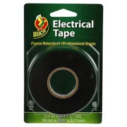 Duck Brand Professional Electrical Tape, 0.75-Inch by 66-Feet, Single Roll, Black