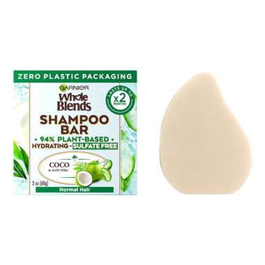 slide 1 of 1, Garnier Inc. Garnier Whole Blends Coco And Aloe Vera Sulfate Free Shampoo Bar For Normal Hair, 2 oz