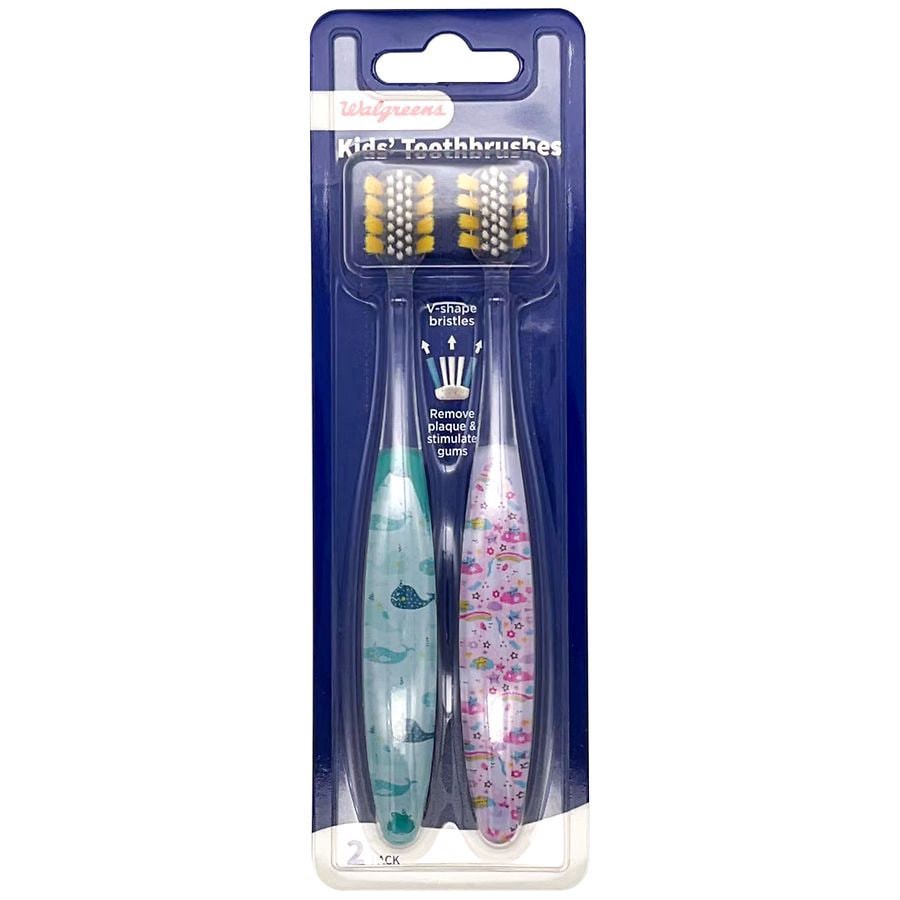 slide 1 of 1, Walgreens Kids' Toothbrush, 2 ct