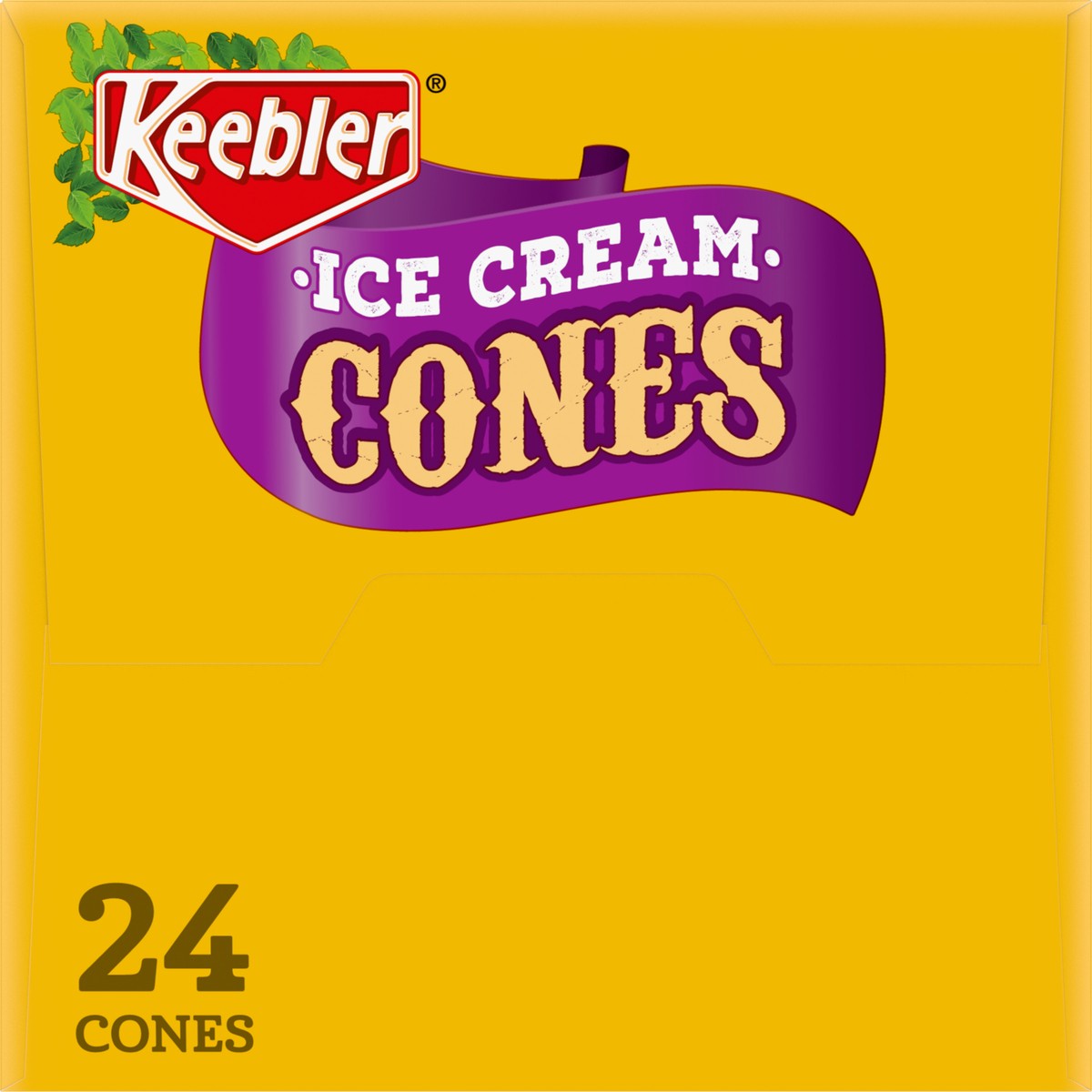 slide 4 of 9, KEEBLER Ice Cream Cones (Standard), 24ct, 3oz/85g Box, 24 ct