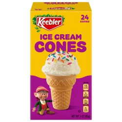 KEEBLER Ice Cream Cones (Standard), 24ct, 3oz/85g Box