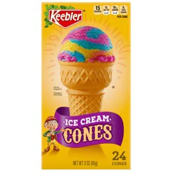 KEEBLER Ice Cream Cones (Standard), 24ct, 3oz/85g Box