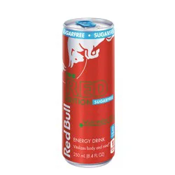 Red Bull Red Edition Sugarfree Energy Drink, Watermelon, 80mg Caffeine, 8.4 fl oz Can