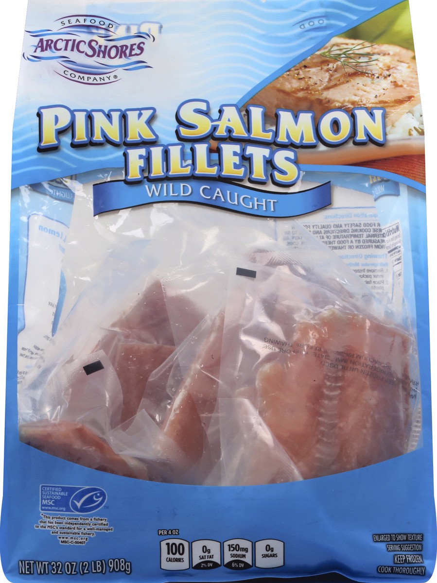 slide 5 of 6, Arctic Shores Salmon, Pink, Fillets, 32 oz