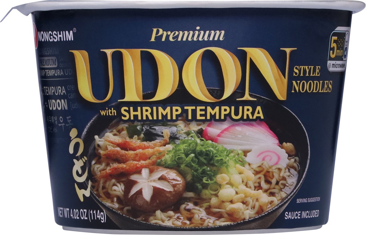 slide 9 of 9, Nongshim Premium Udon With Shrimp Tempura Noodles, 4.02 oz