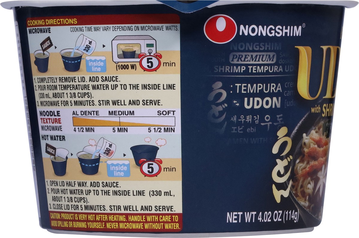 slide 6 of 9, Nongshim Premium Udon With Shrimp Tempura Noodles, 4.02 oz