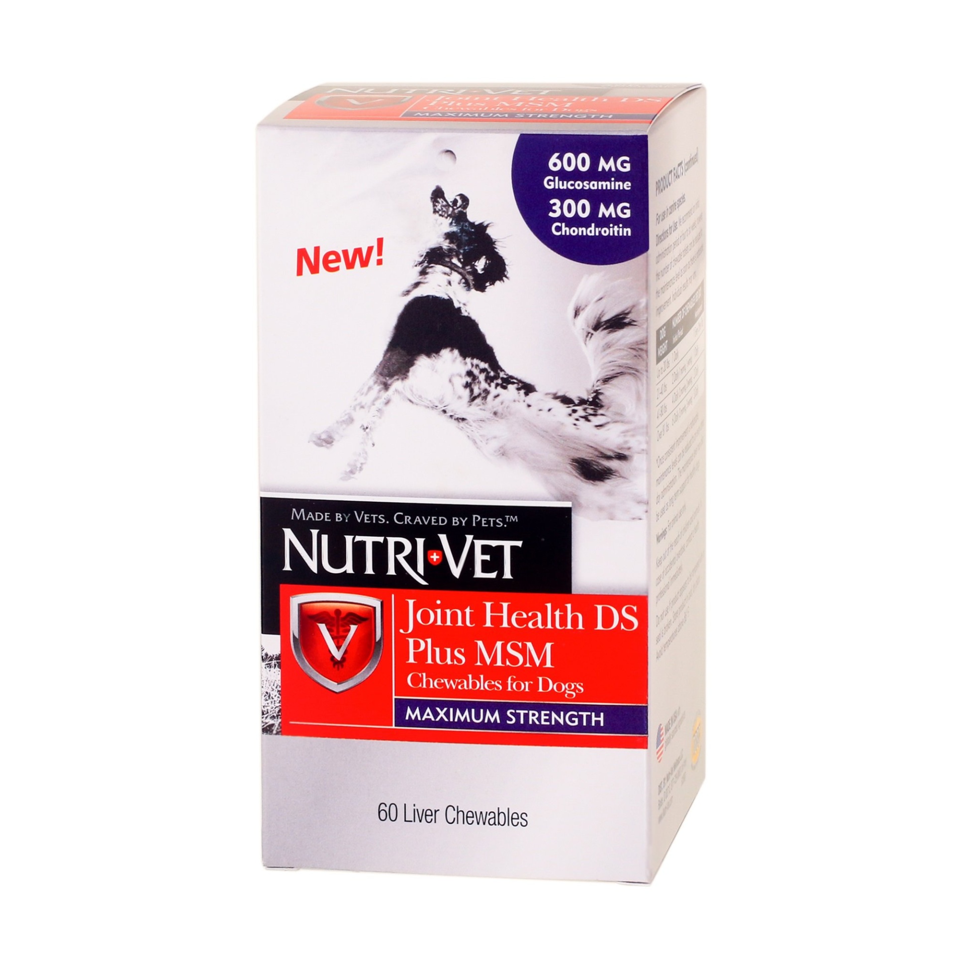 slide 1 of 1, Nutri-Vet Joint Health DS Plus MSM Chewable Tabs, 60 ct