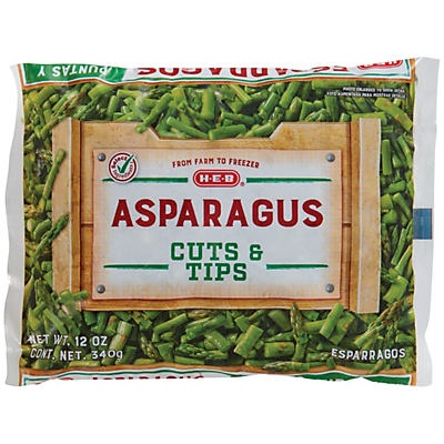 slide 1 of 1, H-E-B Asparagus Cuts and Tips, 12 oz