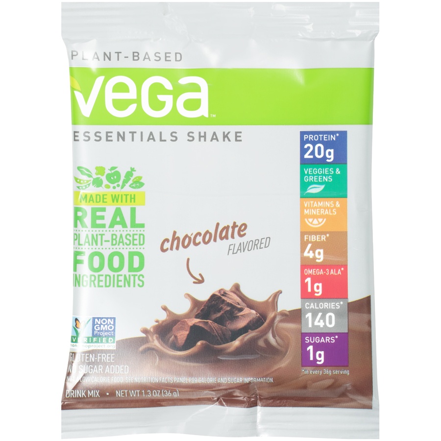 slide 1 of 6, Vega Essentials Chocolate Sachet, 1.2 oz
