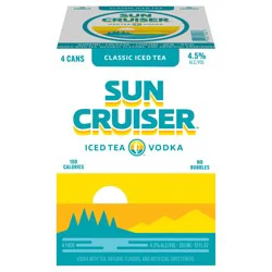 Sun Cruiser Vodka Iced Tea, Classic Iced Tea, 4 pk 12 fl oz Cans