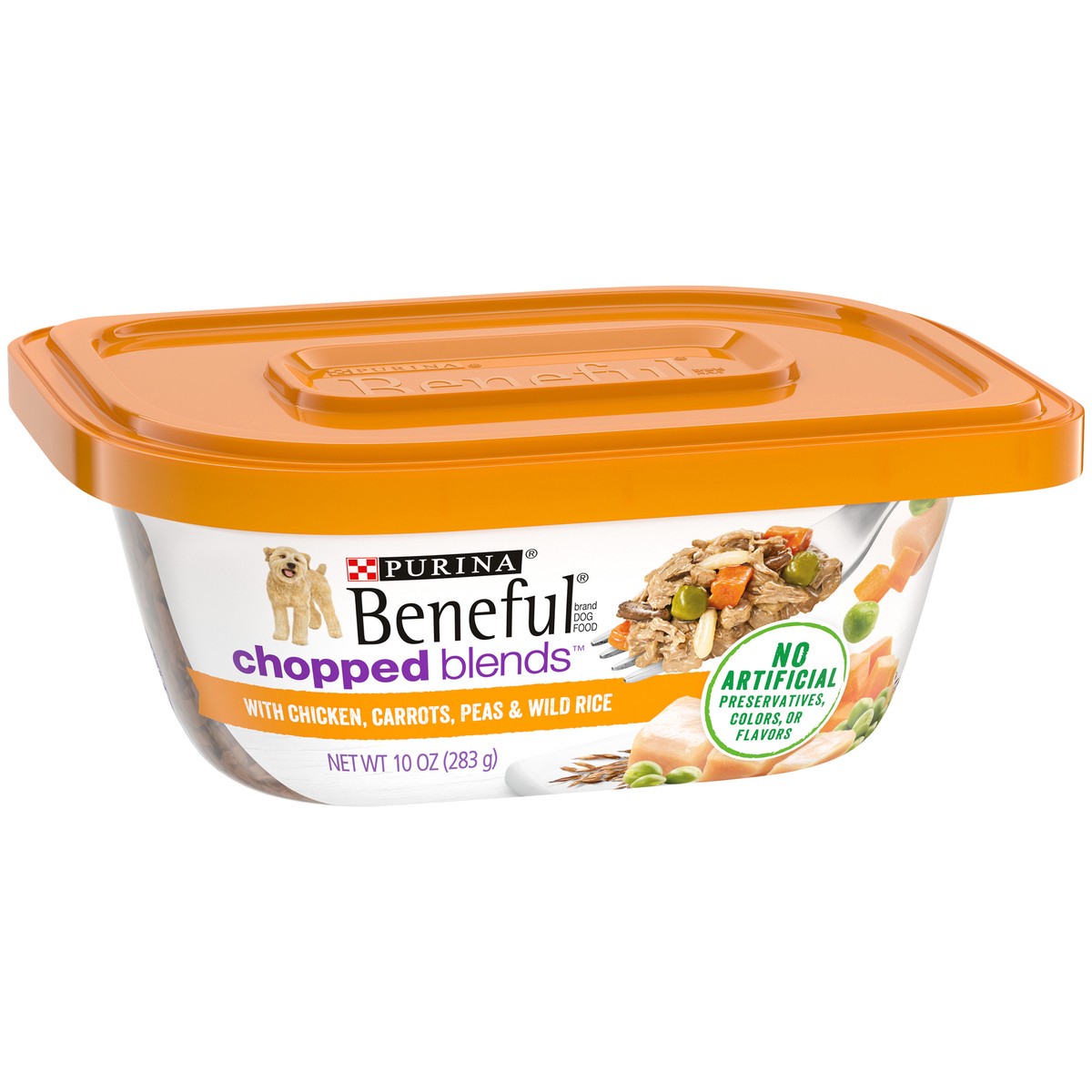slide 2 of 9, Beneful Purina Beneful Chopped Blends Wet Dog Food with Chicken, Carrots, Peas & Wild Rice - 10oz, 