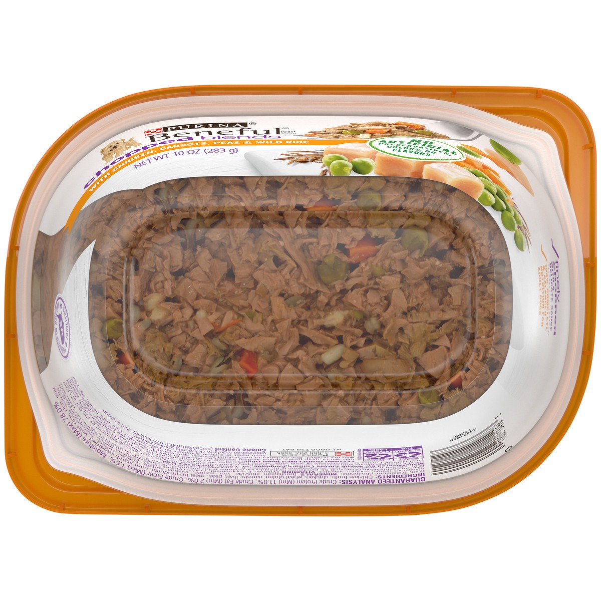 slide 4 of 9, Beneful Purina Beneful Chopped Blends Wet Dog Food with Chicken, Carrots, Peas & Wild Rice - 10oz, 