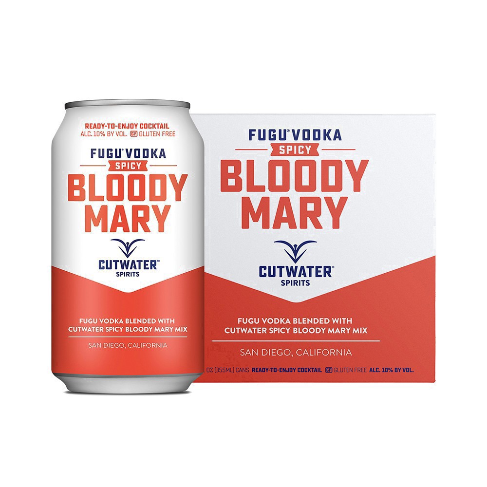 slide 3 of 16, Cutwater Spirits Spirits Spicy Bloody Mary, 4 Pack 12 fl. oz. Cans, 48 fl oz