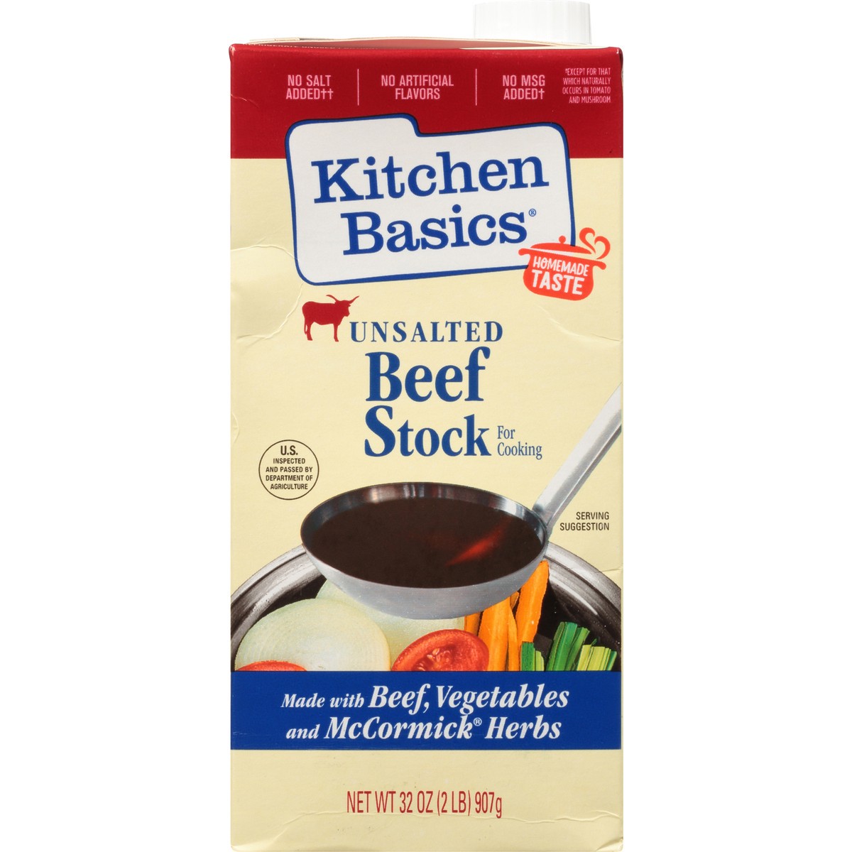 slide 6 of 9, Kitchen Basics Unsalted Beef Stock, 32 fl oz