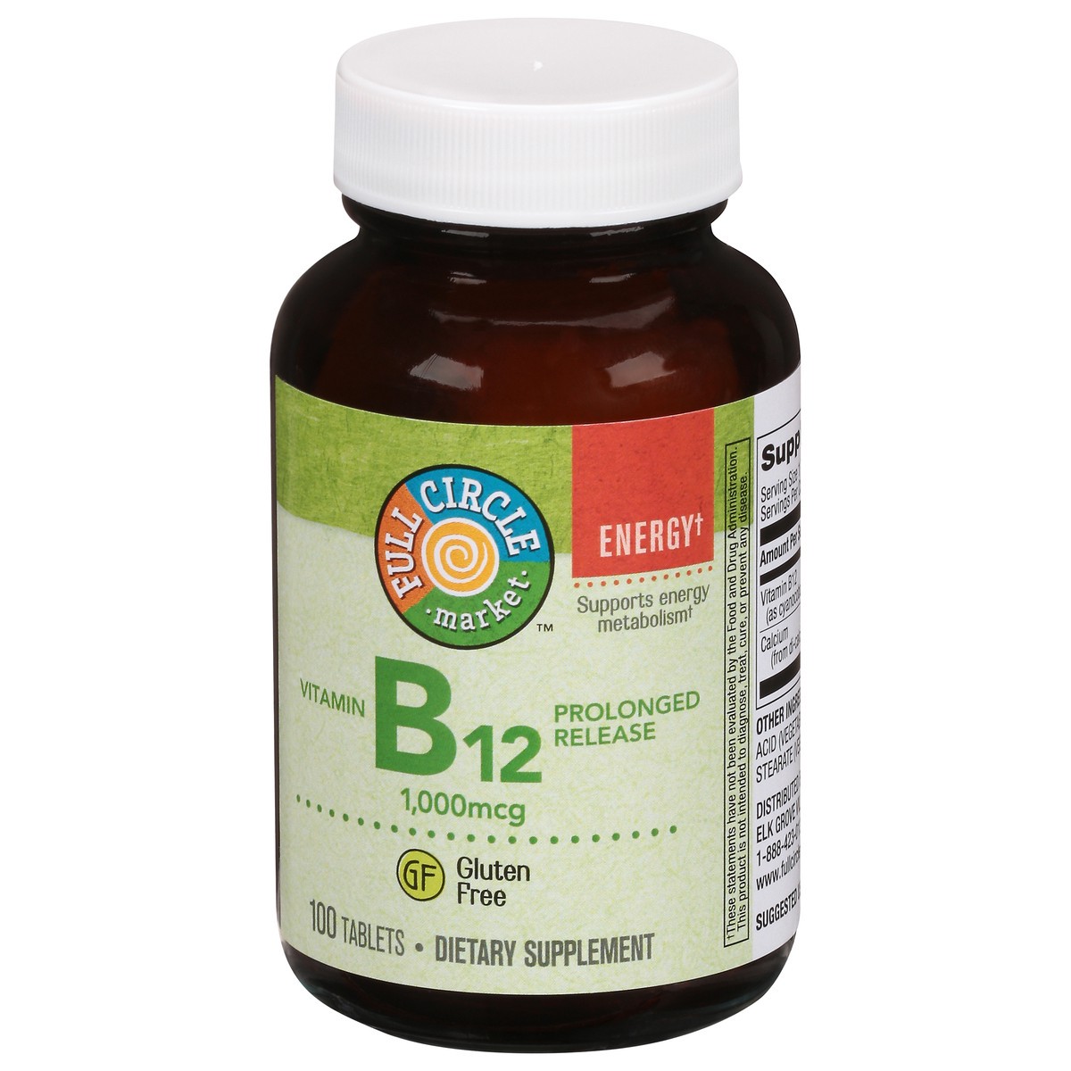 slide 2 of 9, Full Circle Market Vitamin B12, 100 ct; 1000 mcg