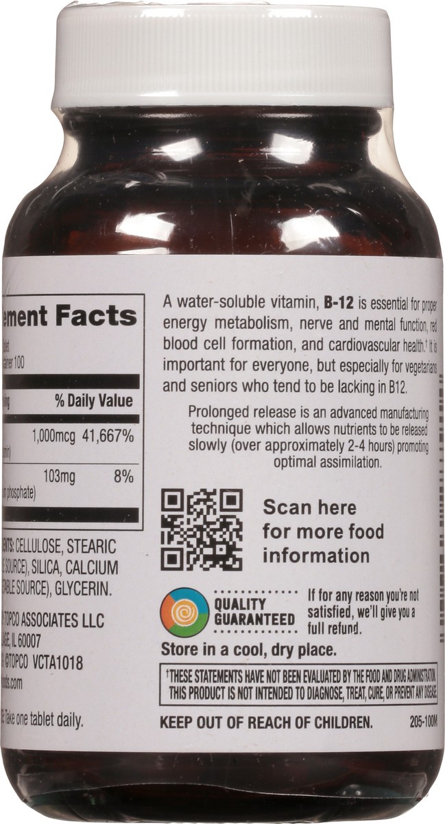 slide 3 of 9, Full Circle Market Vitamin B12, 100 ct; 1000 mcg