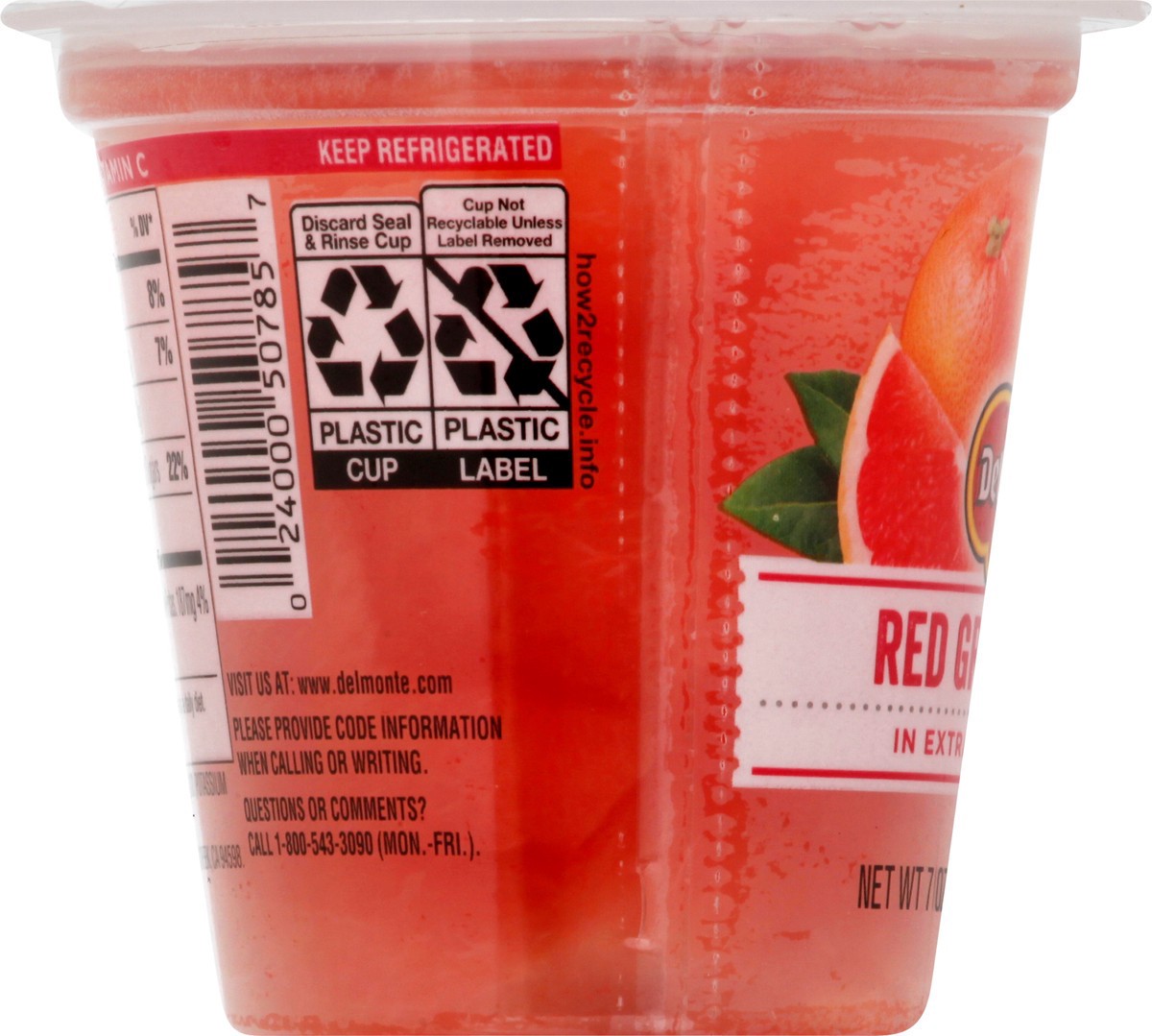 slide 5 of 12, Del Monte Red Grapefruit Fruit Cup Snacks, 7 oz Cup, 7 oz