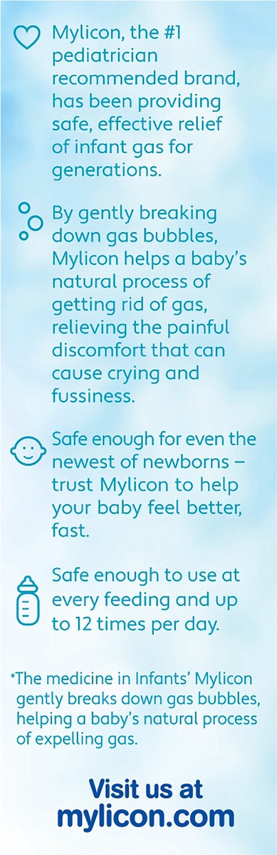slide 2 of 12, Mylicon Infants Gas Relief, Original Drops, 0.5 oz