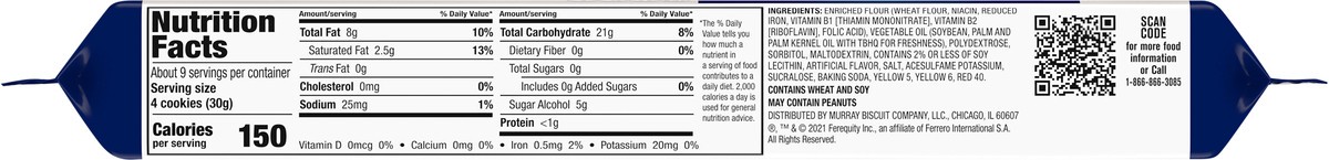 slide 9 of 9, Murray Sugar Free Vanilla Wafers Cookies 1 9 oz, 9 oz