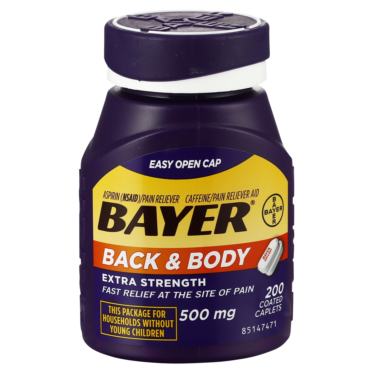 Bayer Back & Body Extra Strength Pain Reliever Coated Caplets 200 ct