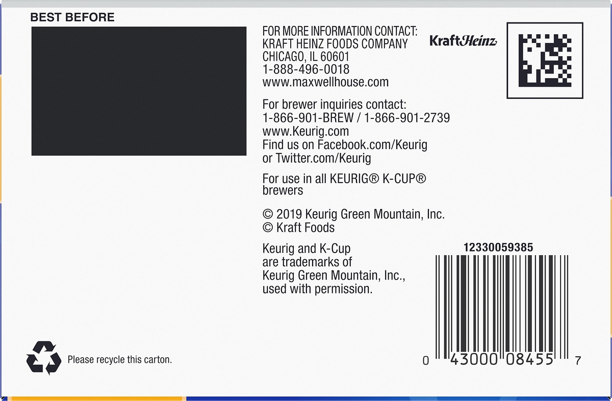 slide 7 of 9, Maxwell House The Original Roast 2X Energy K-Cup Coffee Pods with Double the Caffeine, 12 ct