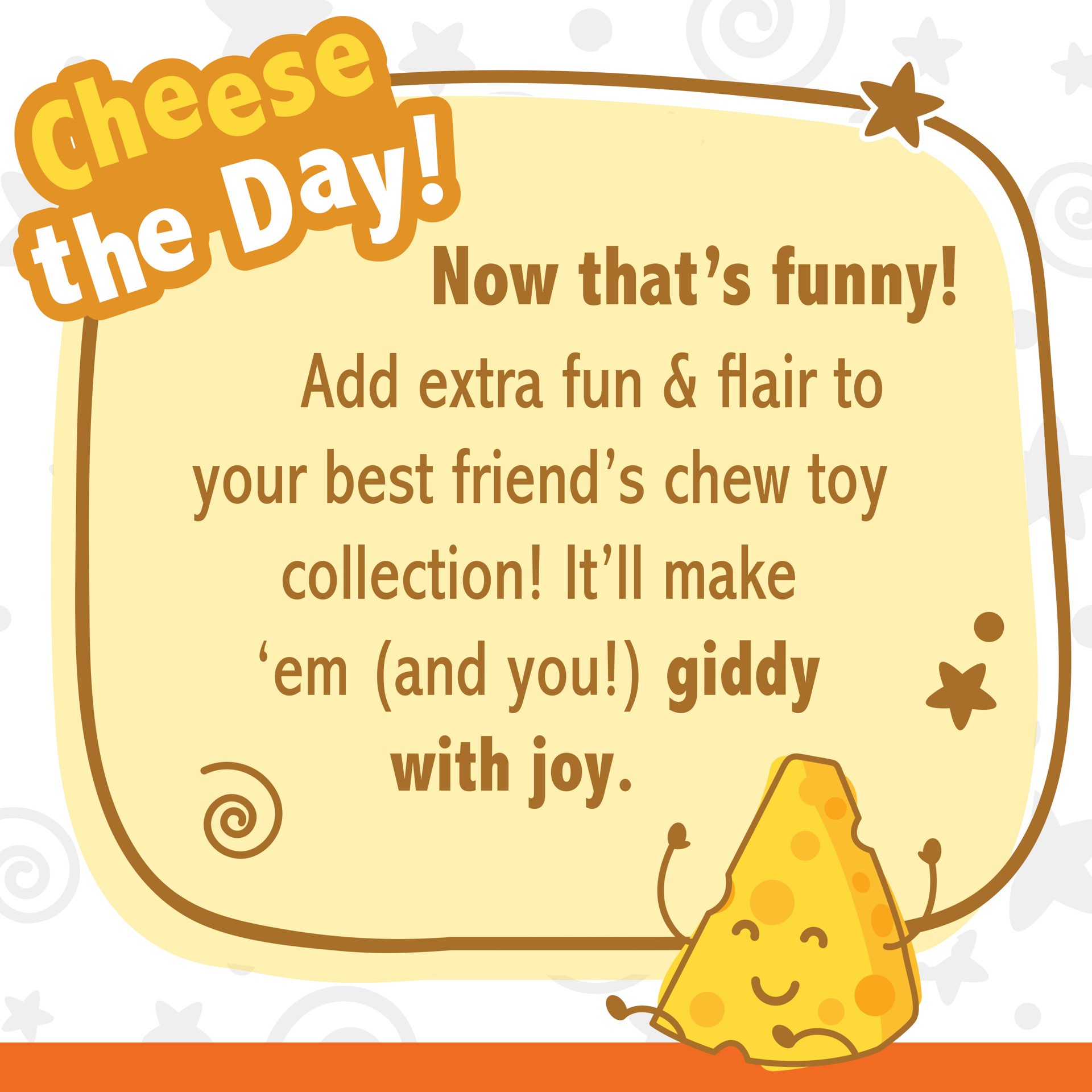 slide 8 of 10, Nylabone Power Chew Cheese Dog Toy Cheese Medium/Wolf - Up to 35 lbs.(1 Count), 1 ct