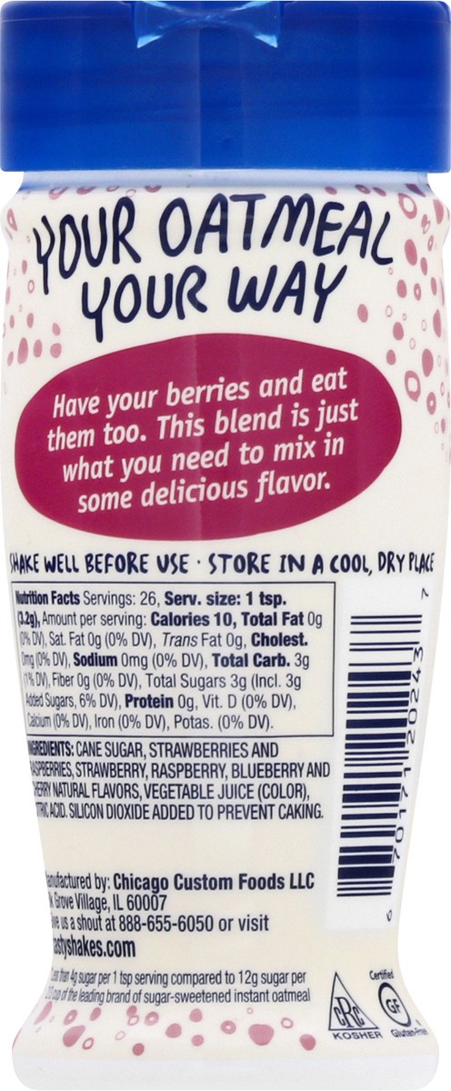 slide 7 of 12, Tasty Shakes Berry, Berry Cherry Oatmeal Mix-Ins 3 oz, 3 oz