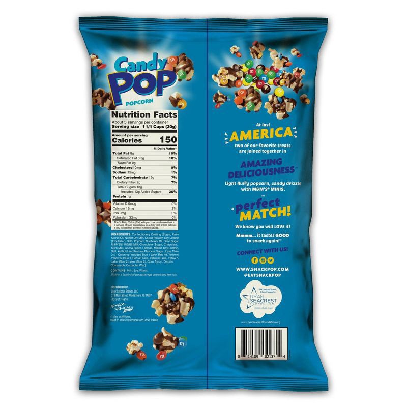 slide 2 of 2, M&M's Pop Minis Candy Popcorn Minis 5.25 oz, 5.25 oz