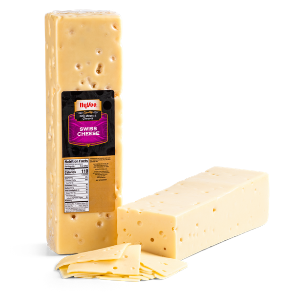 slide 1 of 1, Hy-Vee Quality Sliced Mild Swiss Cheese, per lb