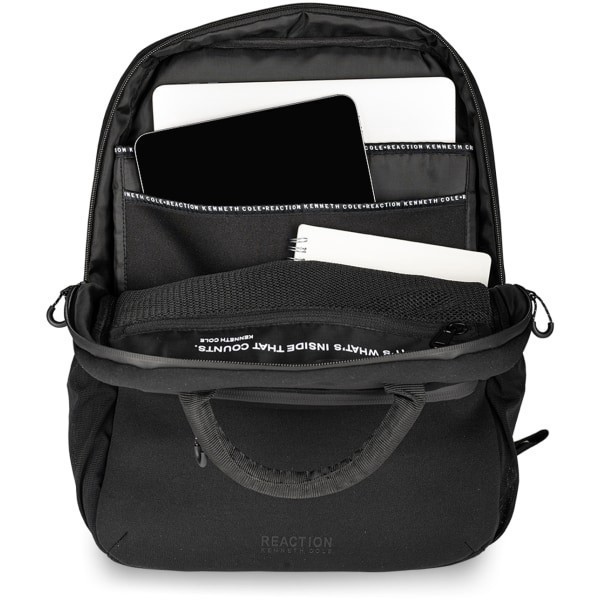 slide 3 of 3, Kenneth Cole Reaction Neoprene Logan Backpack, 16""H x 11-3/4""W x 5-1/4""D, Black, 1 ct